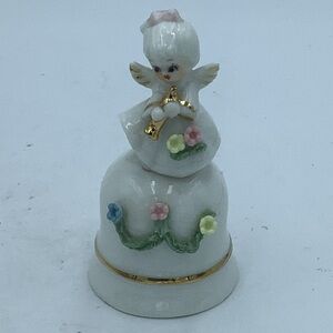Vintage Angel Bell Adorned with a Flower Garland